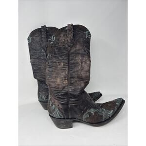 Old Gringo Women's Erin Western Floral Embroidered Leather Cowboy Boots in Brown